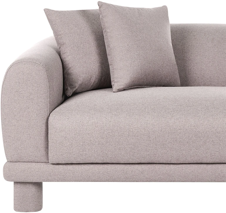 Beliani Trivietė sofa PORI smėlio pilkos spalvos