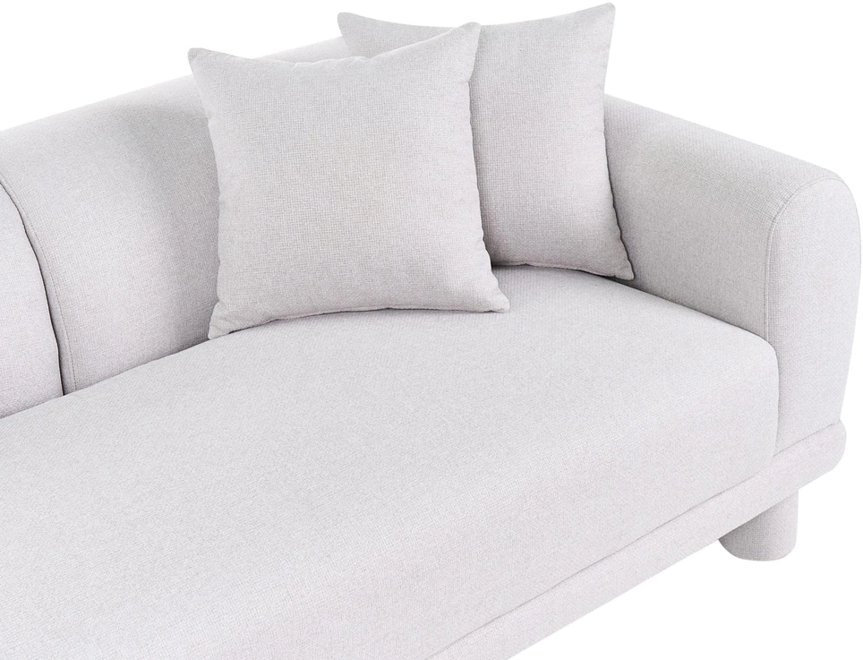 Beliani Trivietė sofa PORI Šviesiai pilka