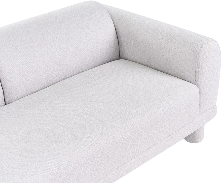 Beliani Trivietė sofa PORI Šviesiai pilka