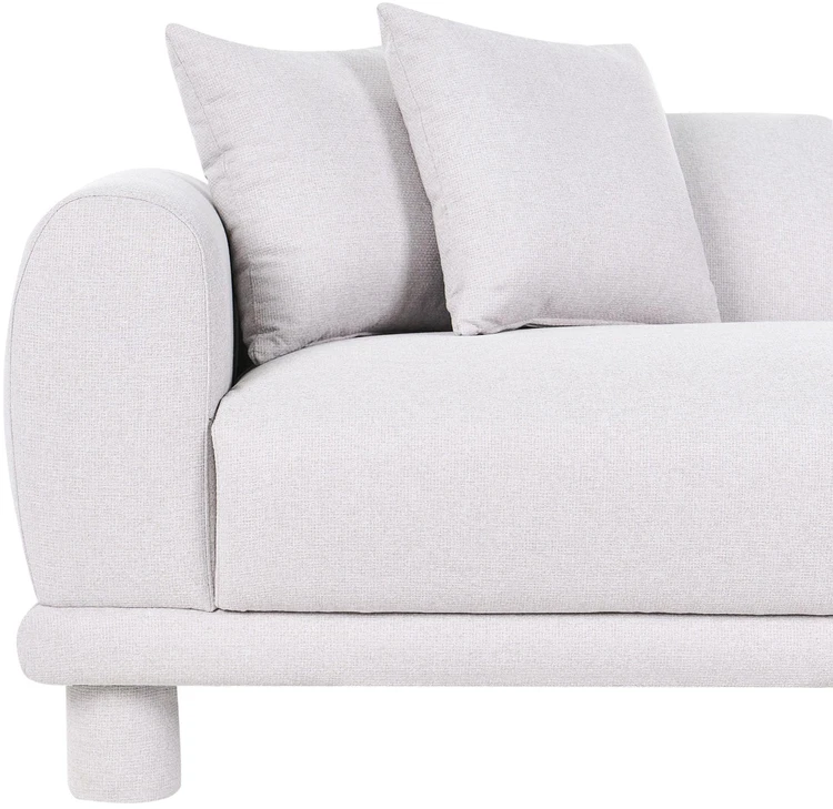 Beliani Trivietė sofa PORI Šviesiai pilka