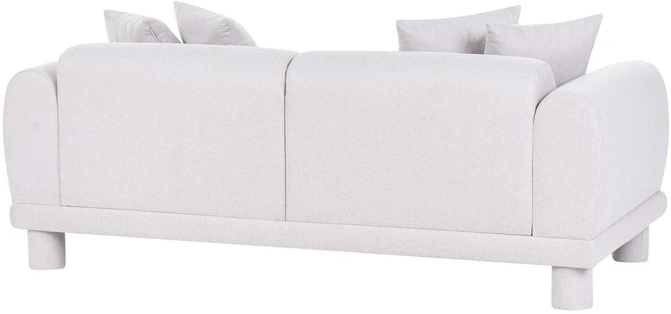 Beliani Trivietė sofa PORI Šviesiai pilka