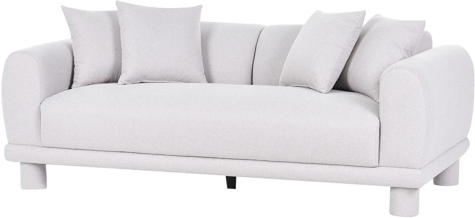 Beliani Trivietė sofa PORI Šviesiai pilka