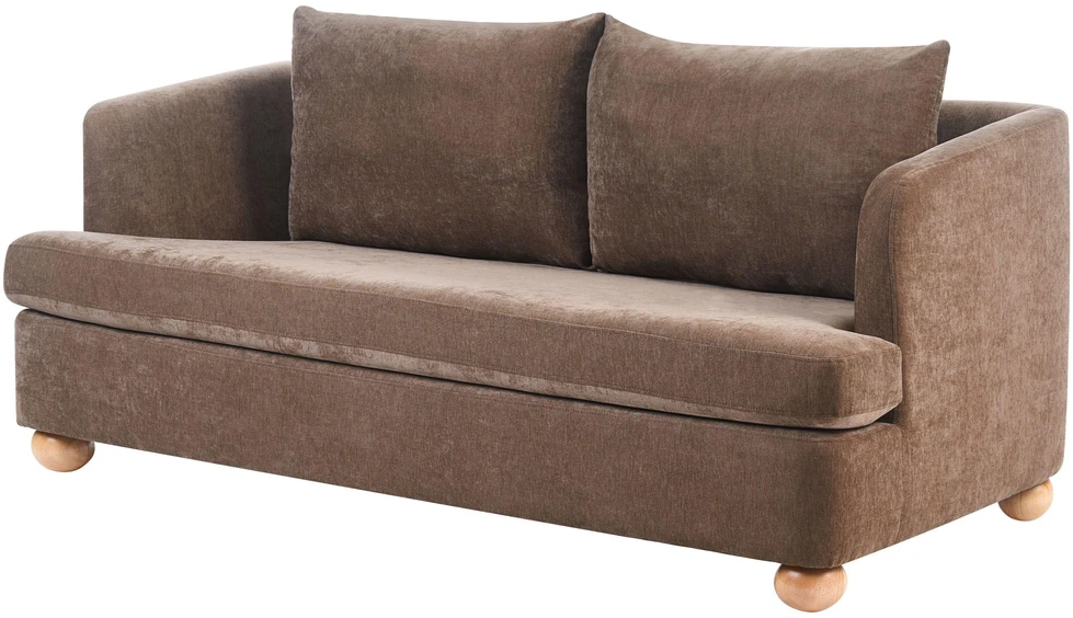 Beliani Trivietė sofa RATTVIK, rudas šenilas