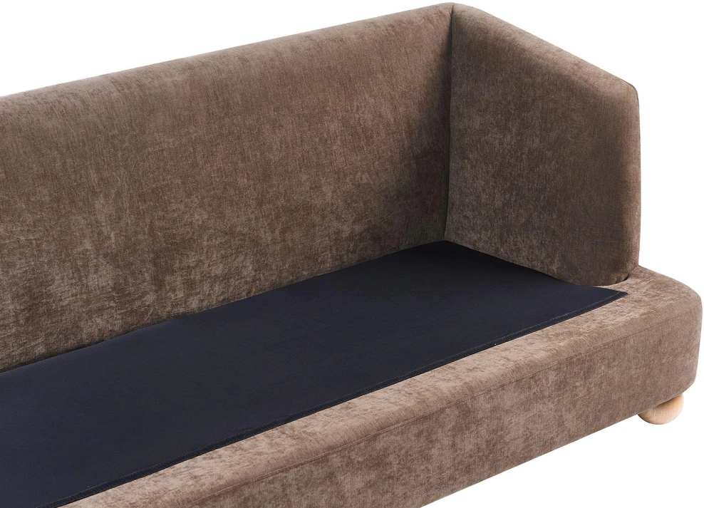 Beliani Trivietė sofa RATTVIK, rudas šenilas