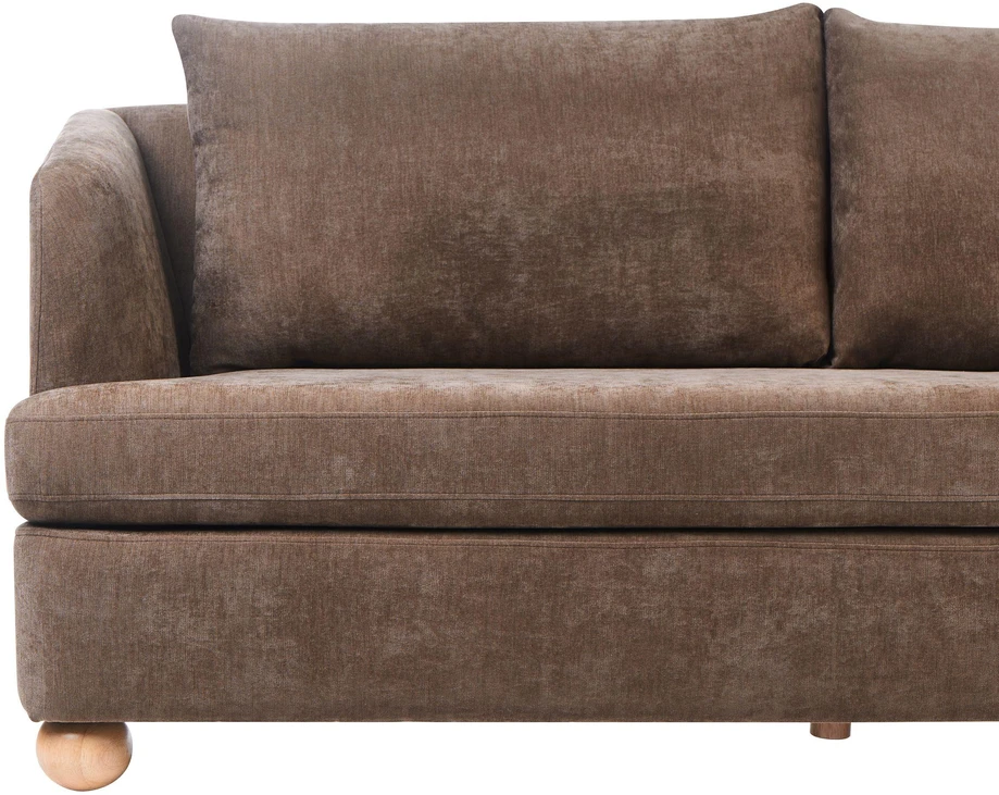 Beliani Trivietė sofa RATTVIK, rudas šenilas