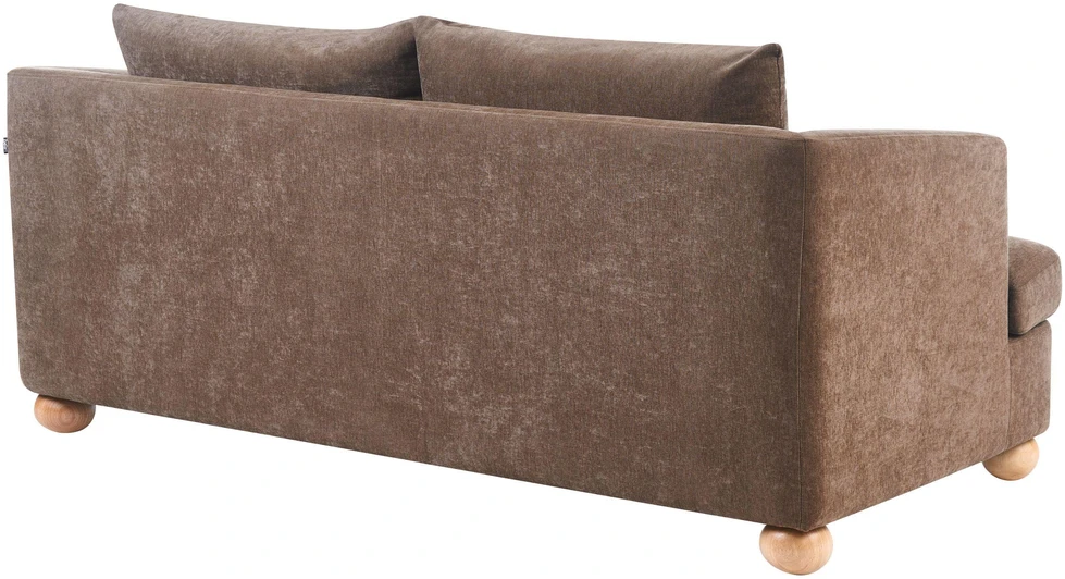 Beliani Trivietė sofa RATTVIK, rudas šenilas