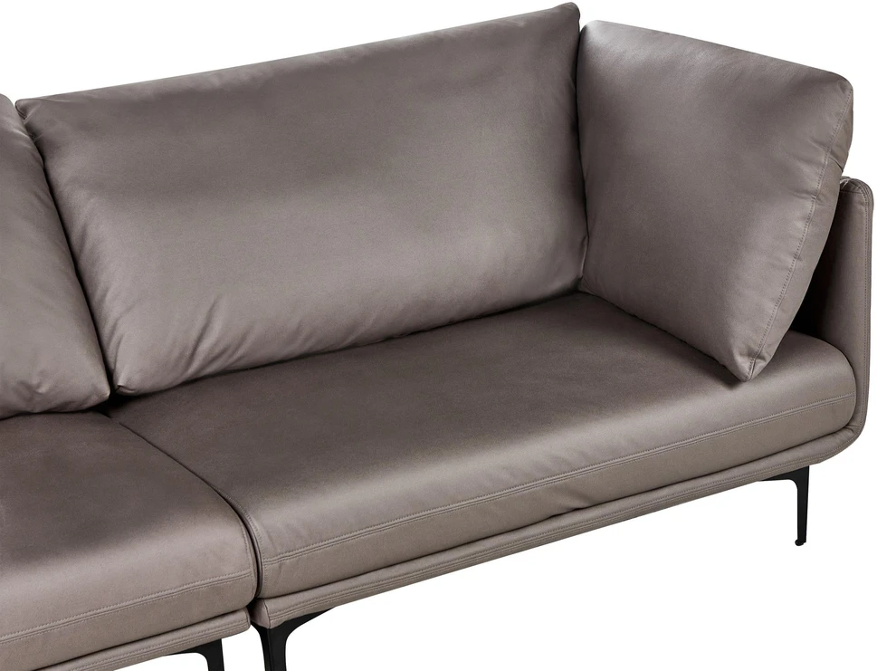 Beliani Trivietė sofa REVSNES ruda