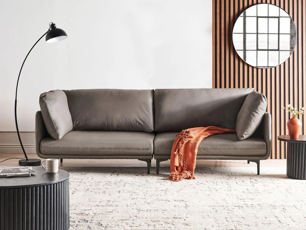 Beliani Trivietė sofa REVSNES ruda