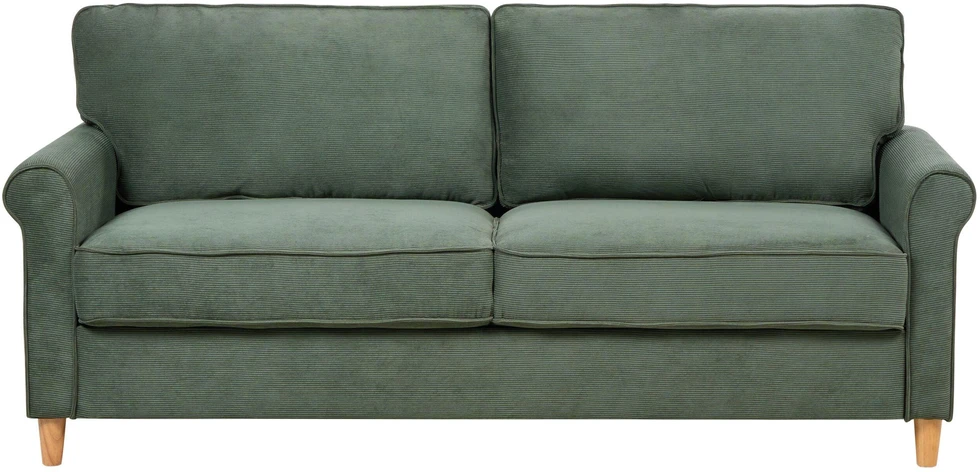 Beliani Trivietė sofa RONNEBY, kordas, tamsiai žalia