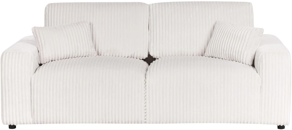 Beliani Trivietė sofa SANDORA iš velveto audinio, kreminė balta