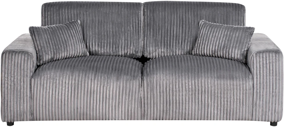 Beliani Trivietė sofa SANDORA, velvetinis audinys, pilka