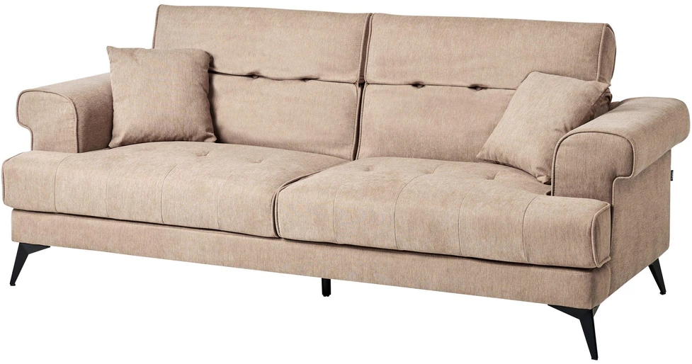 Beliani Trivietė sofa SKIVE šviesiai ruda