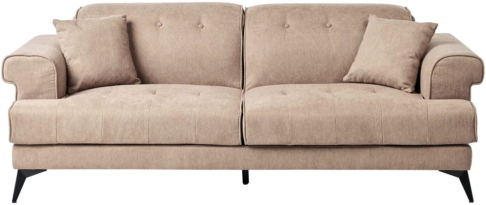 Beliani Trivietė sofa SKIVE šviesiai ruda