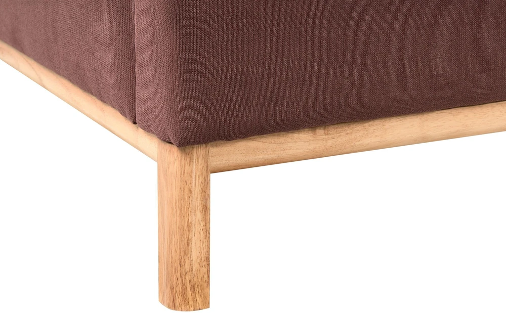 Beliani Trivietė sofa SOSJO burgundiškos spalvos