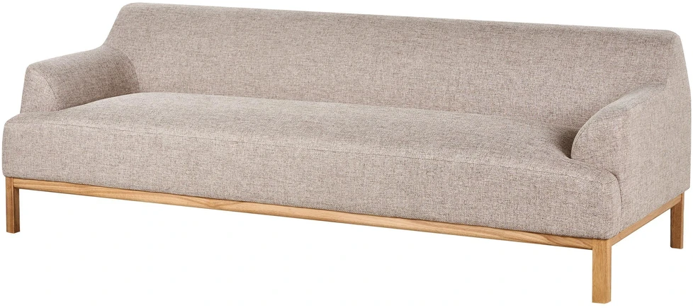Beliani Trivietė sofa SOSJO šviesiai ruda