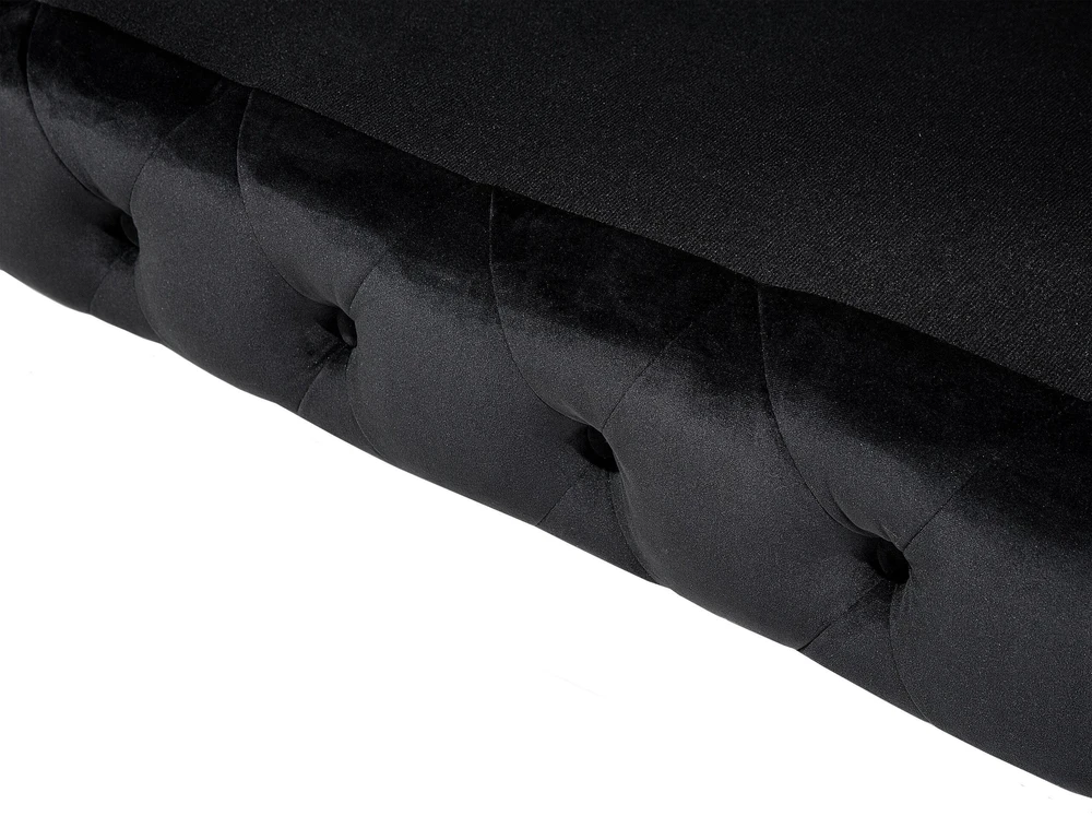 Beliani Trivietė sofa SOTRA aksominė juoda