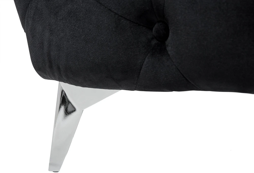 Beliani Trivietė sofa SOTRA aksominė juoda