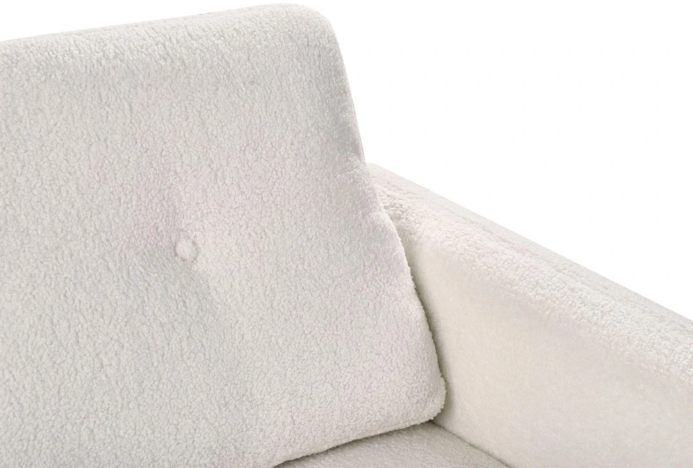 Beliani Trivietė sofa TUVE, balta boucle medžiaga