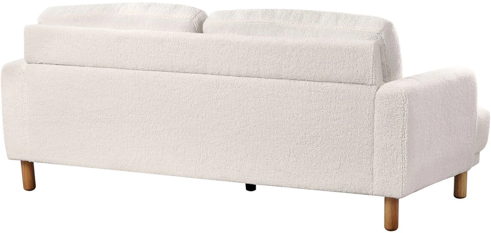 Beliani Trivietė sofa TUVE, balta boucle medžiaga