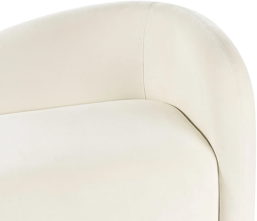 Beliani Trivietė sofa VELTADA, veliūras, kreminė balta