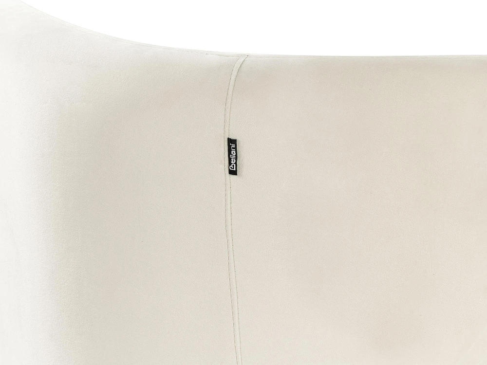 Beliani Trivietė sofa VELTADA, veliūras, kreminė balta