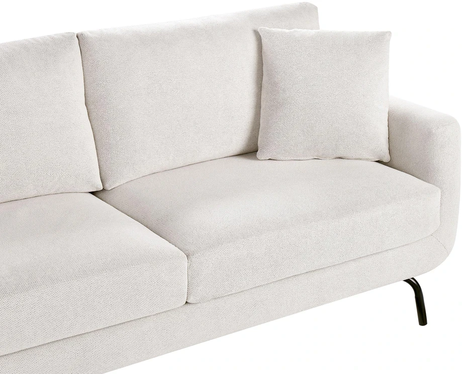 Beliani Trivietė sofa VESALA kreminės spalvos