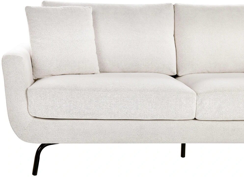 Beliani Trivietė sofa VESALA kreminės spalvos