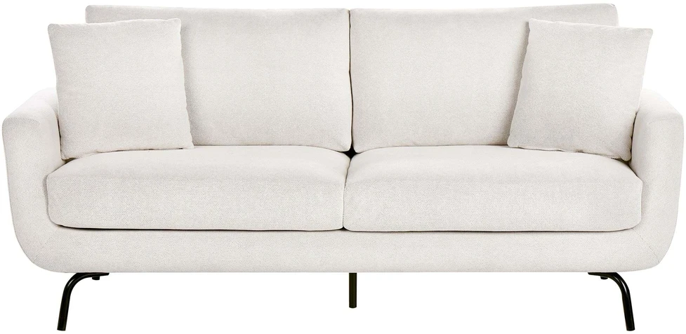 Beliani Trivietė sofa VESALA kreminės spalvos