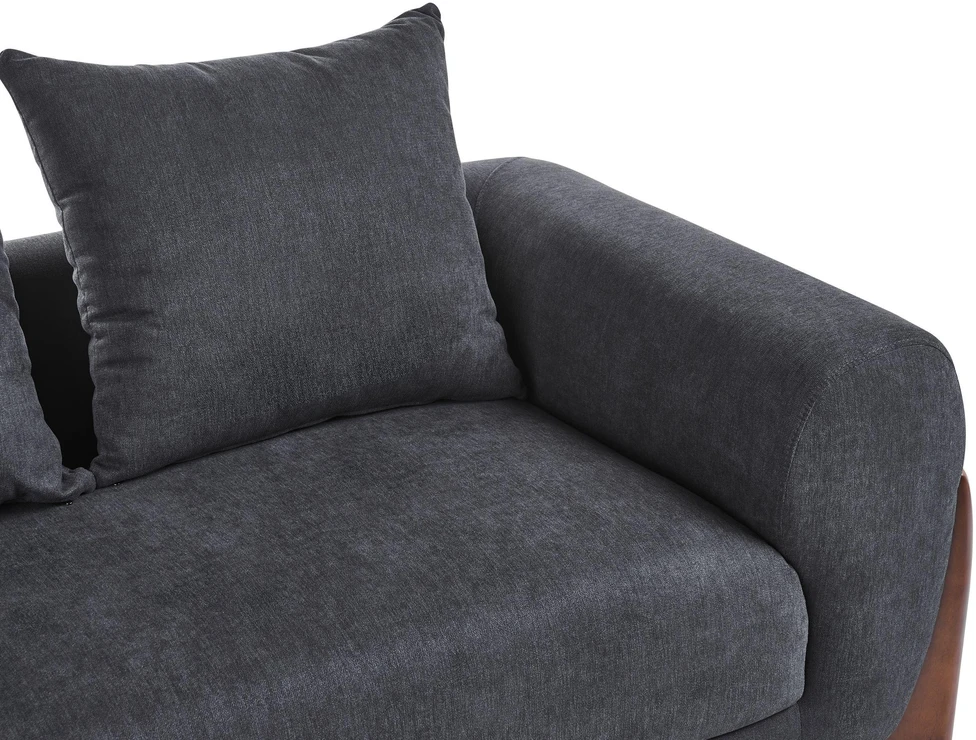 Beliani Trivietė sofa VINLIDEN, juoda