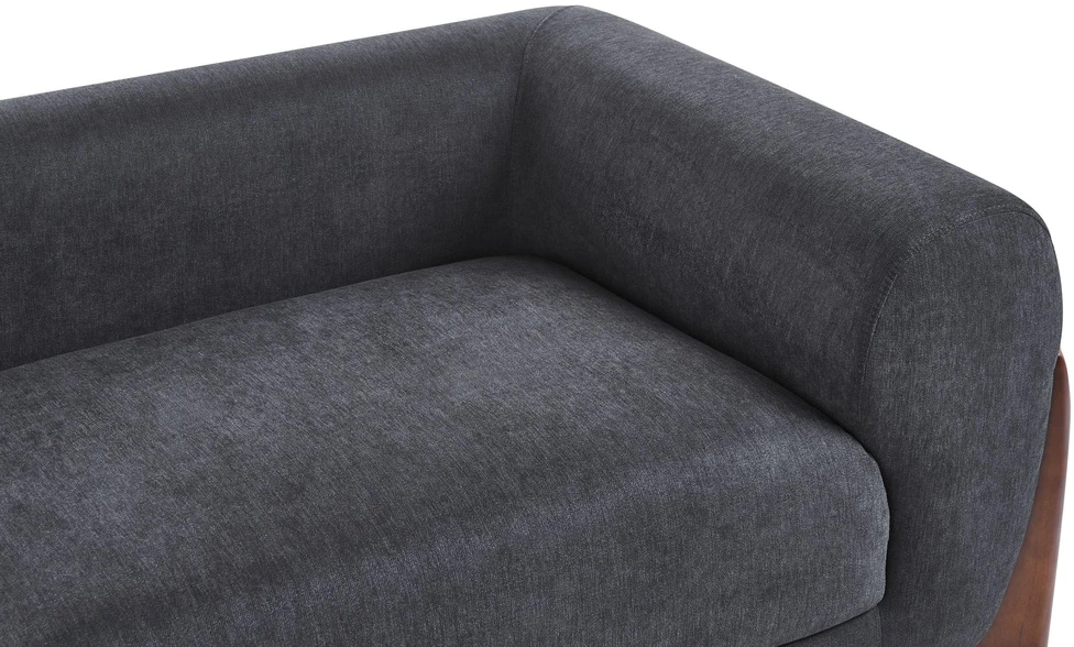 Beliani Trivietė sofa VINLIDEN, juoda