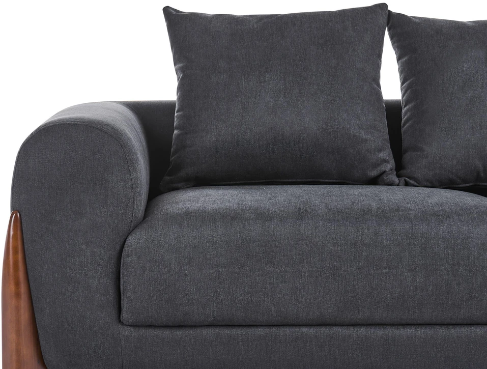 Beliani Trivietė sofa VINLIDEN, juoda