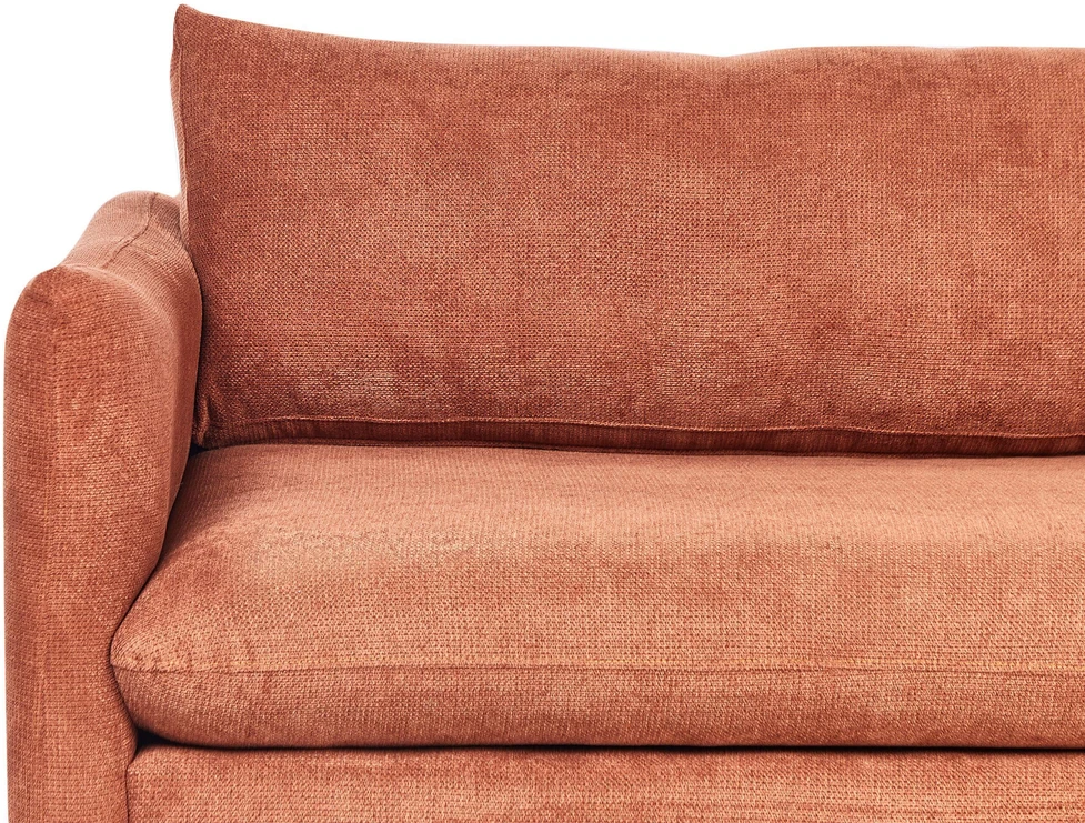 Beliani Trivietė sofa VINTERBRO šenilinė, auksinės rudos spalvos