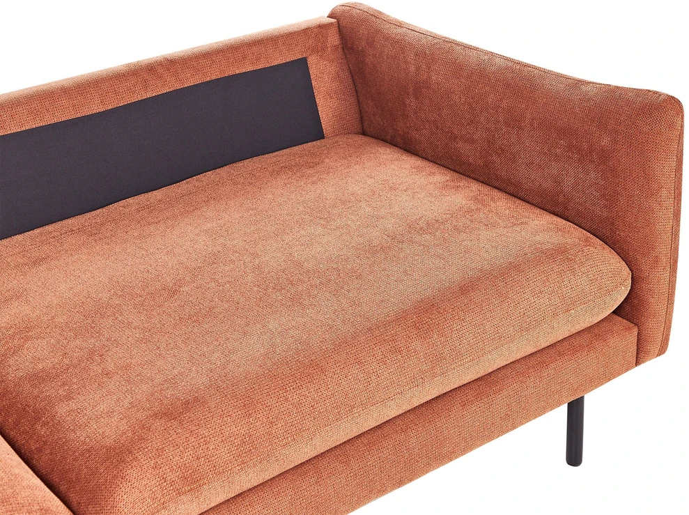 Beliani Trivietė sofa VINTERBRO šenilinė, auksinės rudos spalvos
