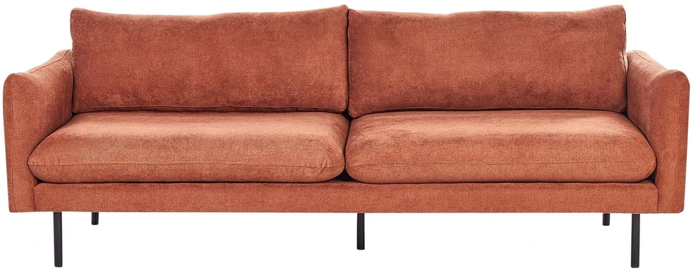 Beliani Trivietė sofa VINTERBRO šenilinė, auksinės rudos spalvos
