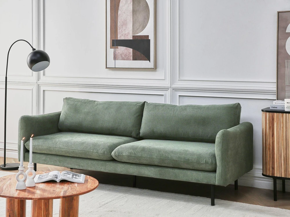 Beliani Trivietė sofa VINTERBRO šviesiai žalia