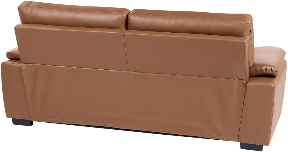 Beliani Trivietė sofa VOGAR iš eko odos, auksinės rudos spalvos
