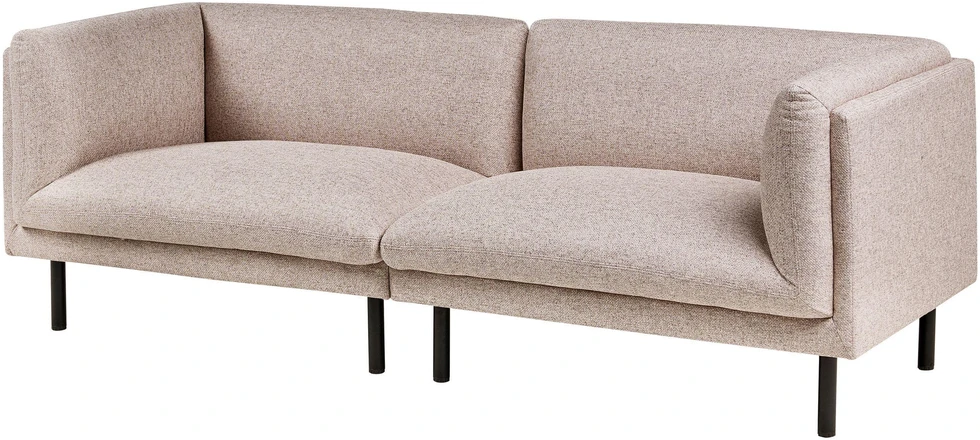 Beliani Trivietė sofa VORGOD šviesiai ruda