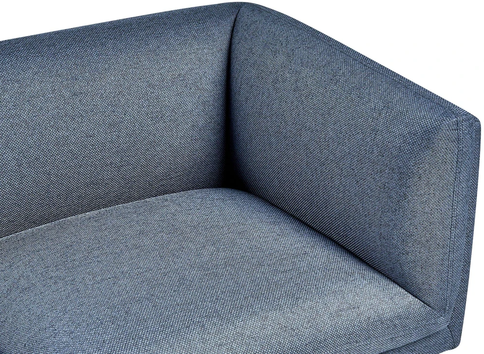 Beliani Trivietė sofa VORGOD tamsiai mėlyna