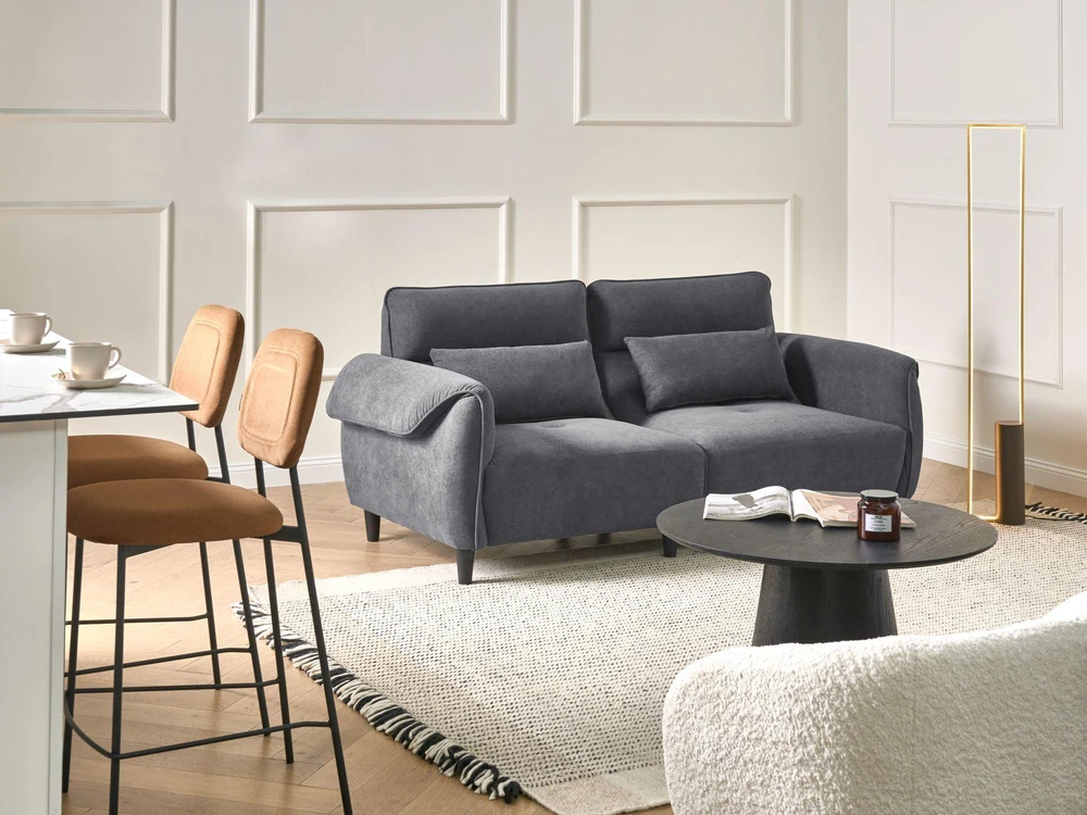 Beliani Trivietė sofa WETLAN tamsiai pilka