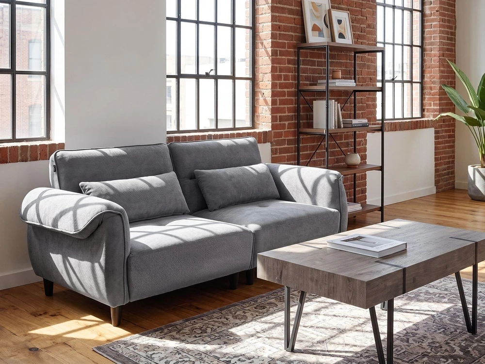Beliani Trivietė sofa WETLAN tamsiai pilka