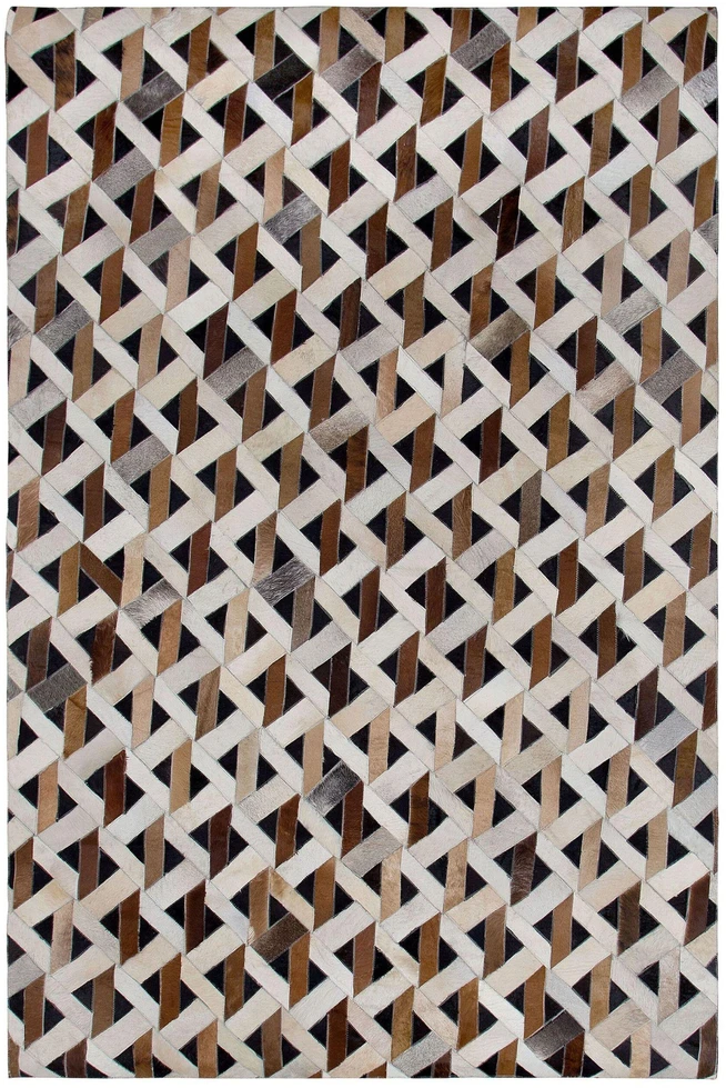 Beliani TUGLU kilimas, rudas, 140 × 200 cm, natūrali oda