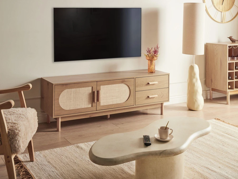 Beliani TV staliukas COSTELLO šviesiai rudas