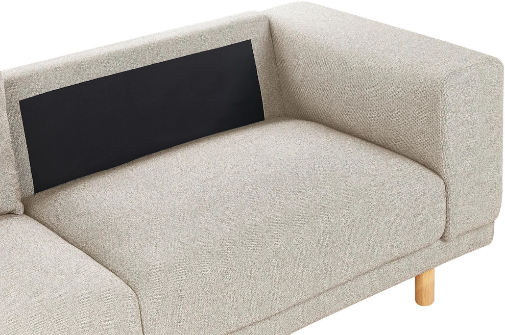Beliani Tvivietė sofa NIVALA šviesiai smėlio spalvos