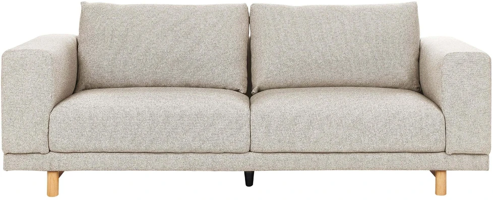 Beliani Tvivietė sofa NIVALA šviesiai smėlio spalvos