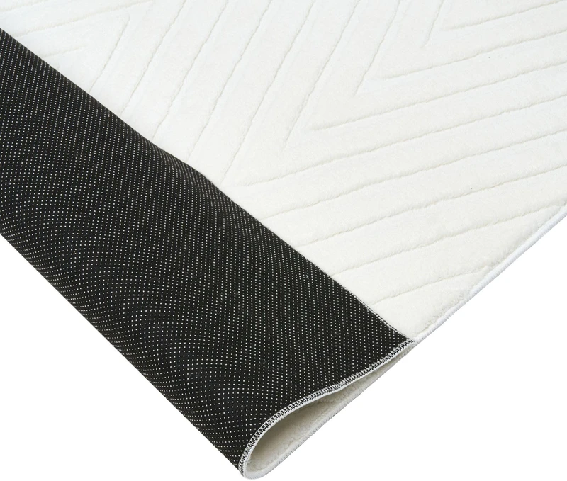Beliani TWYNAM kiliminis takelis, laužyta balta, 80 × 300 cm