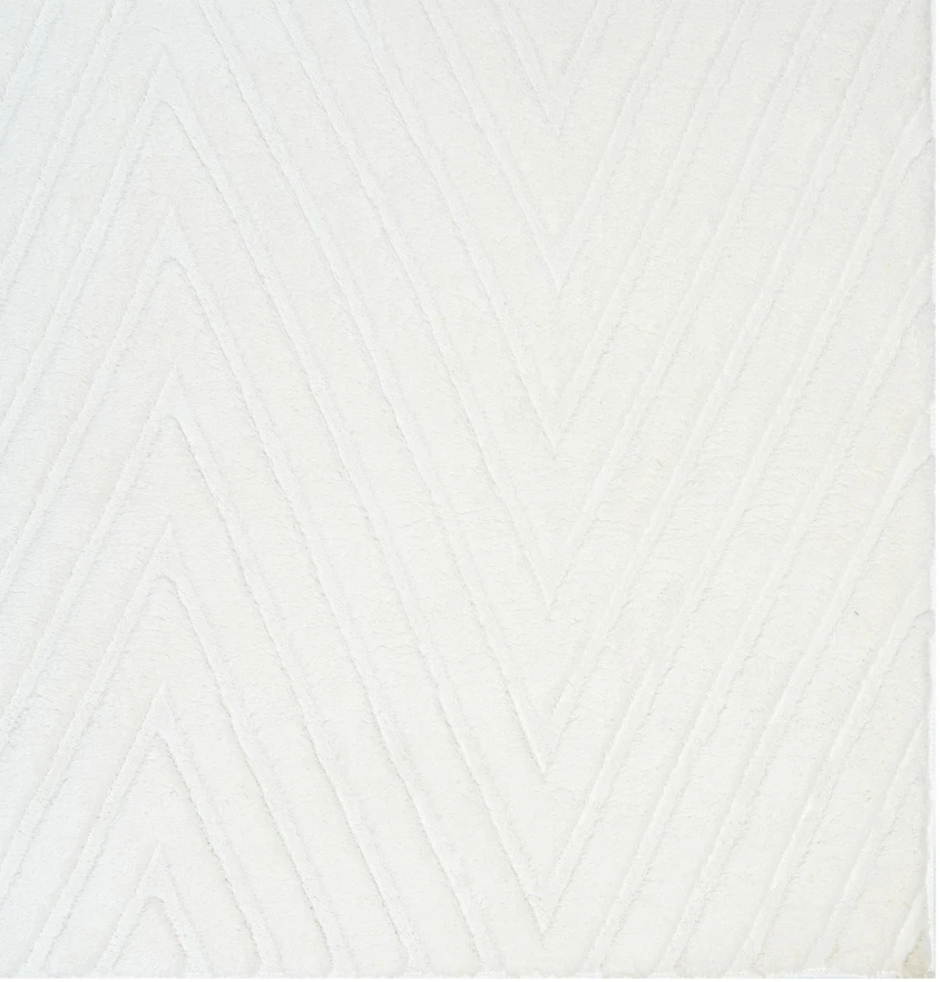Beliani TWYNAM kiliminis takelis, laužyta balta, 80 × 300 cm