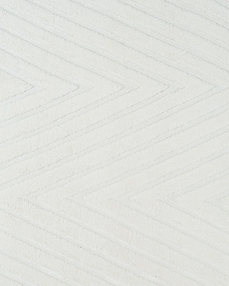 Beliani TWYNAM kiliminis takelis, laužyta balta, 80 × 300 cm