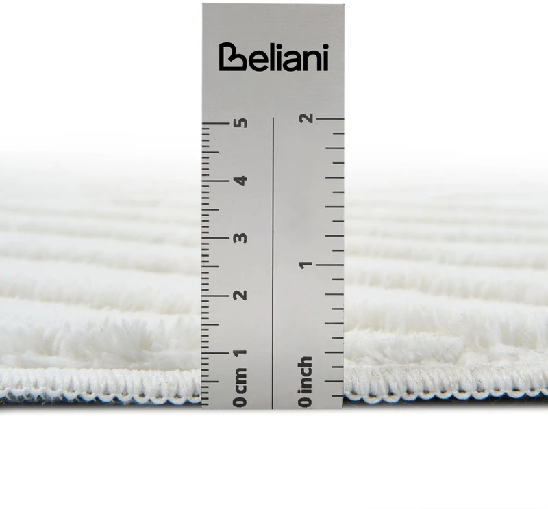 Beliani TWYNAM kiliminis takelis, laužyta balta, 80 × 300 cm