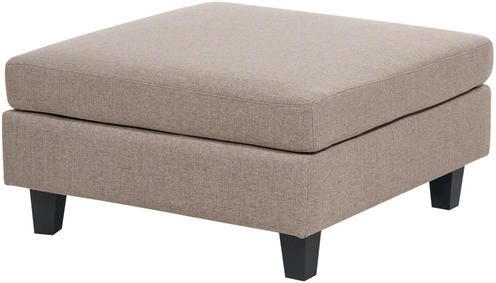 Beliani U formos modulinė sofa 5 asmenims UNSTAD ruda su pufu