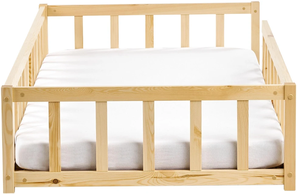 Beliani Vaikiška lova MEYMAC 90 x 200 cm, pušies mediena, šviesiai ruda